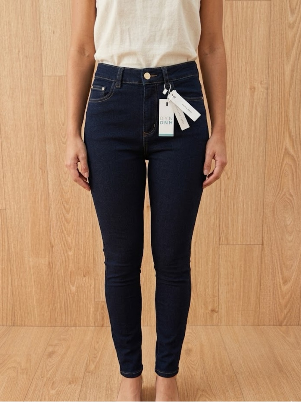 DYNDNM Dark Wash Denim Jeans - Navy Blue